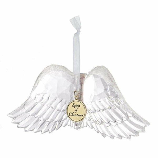 Tistheseason 7 x 3.5 in. Spirit of Christmas Ornament with Scroll-Angel Wings TI3318133
